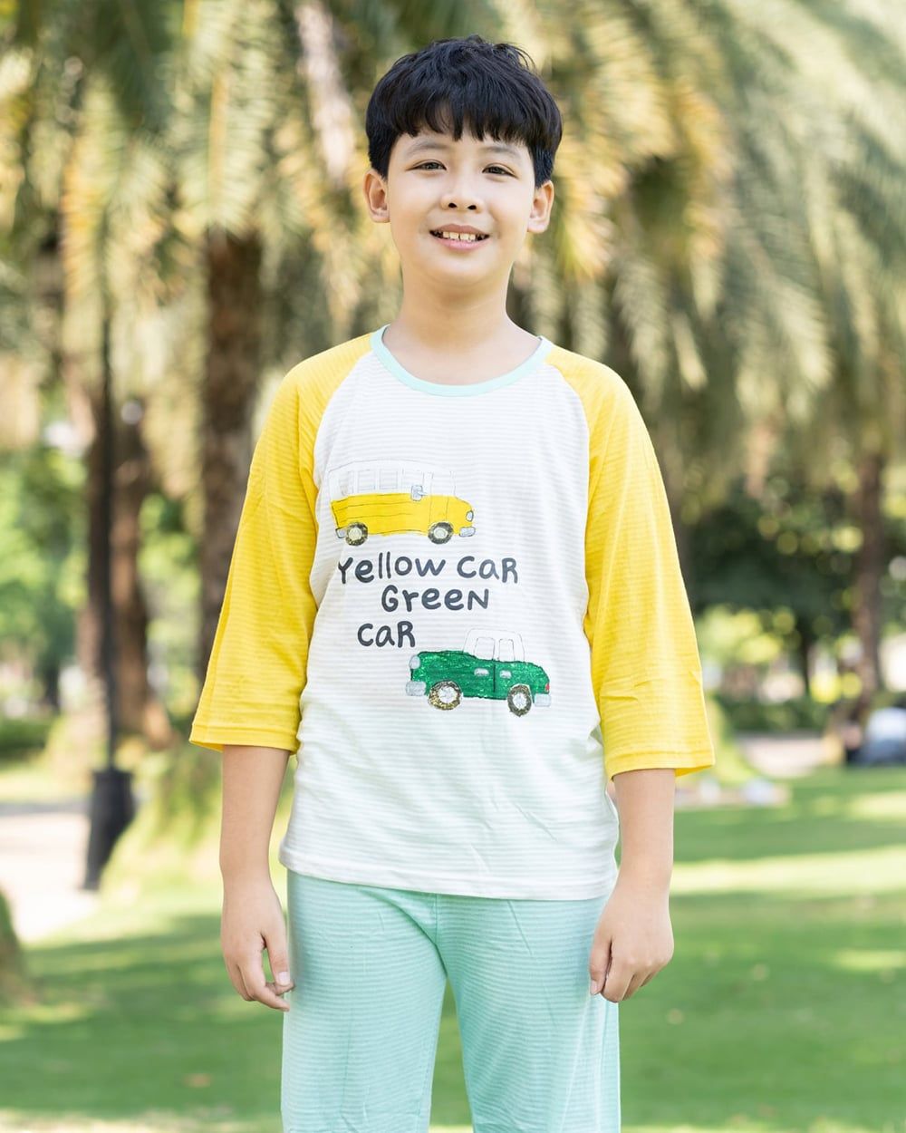 Bộ đồ lửng cotton giấy bé trai U2105