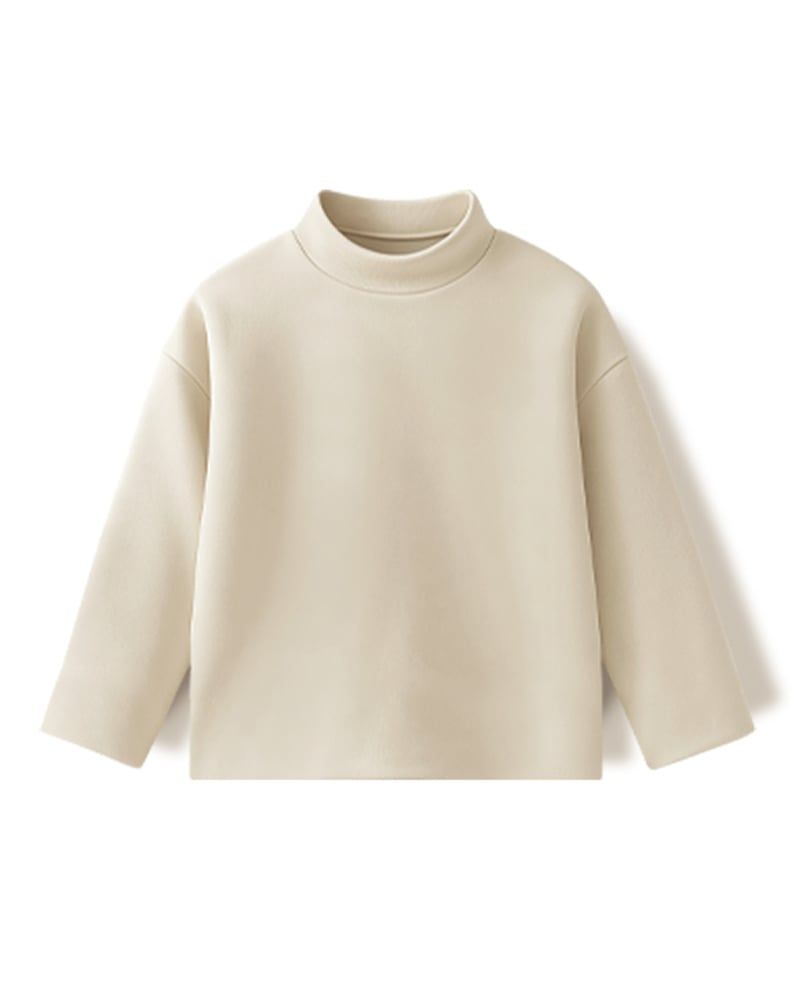 Áo dài tay cổ 3 phân vải nỉ cào bông ấm bé trai và bé gái U900E