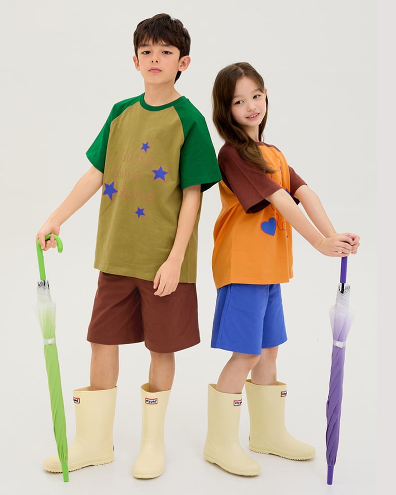 Bộ đồ ngắn cotton mịn bé trai và bé gái U3187