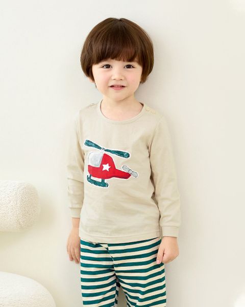 Bộ đồ dài dáng rộng cotton mịn bé trai U1185