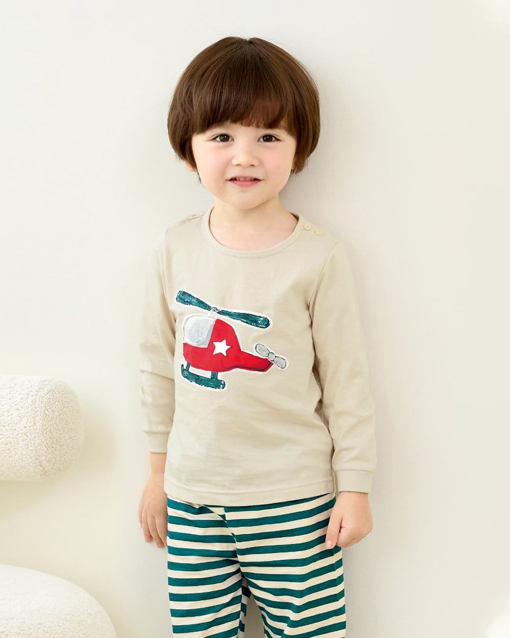 Bộ đồ dài dáng rộng cotton mịn bé trai U1185