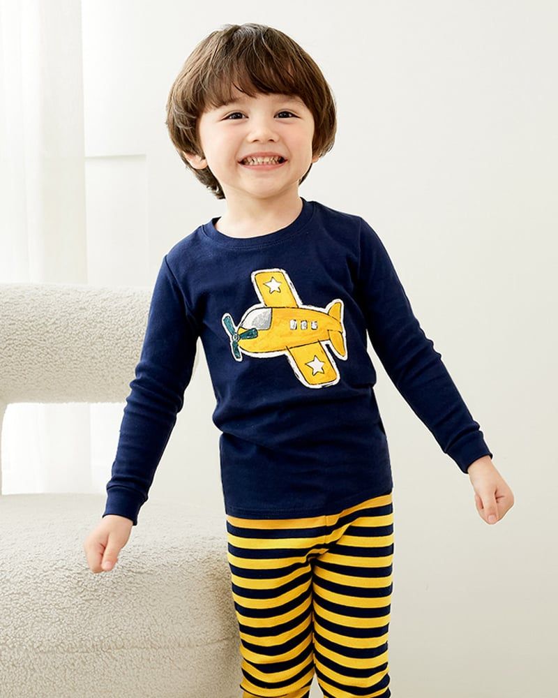 Bộ đồ dài dáng ôm cotton mịn bé trai U1212