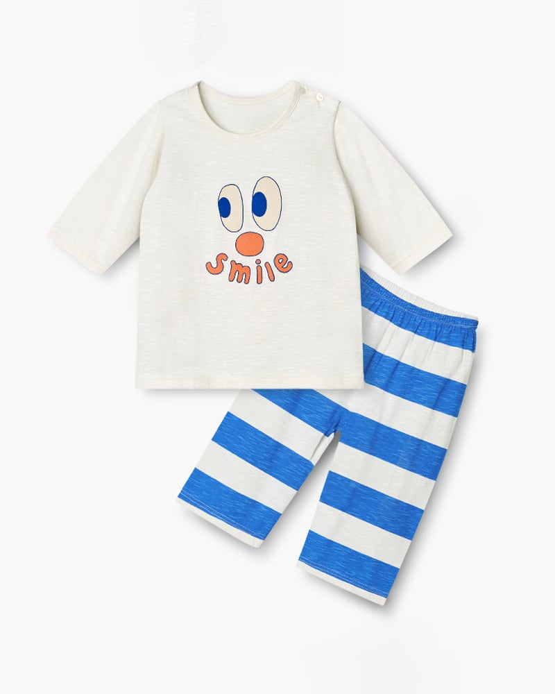 Bộ đồ lửng cotton mịn bé trai và bé gái U2136