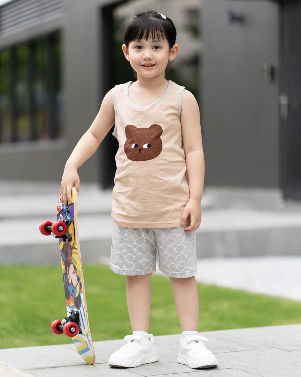 Bộ đồ ba lỗ cotton mịn bé trai và bé gái U4073