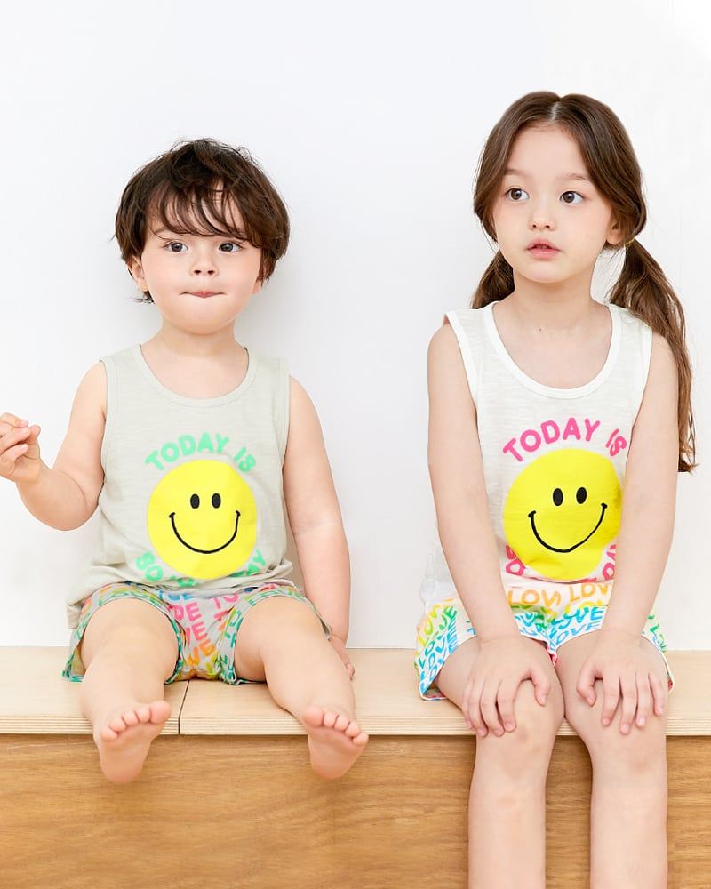 Bộ đồ ba lỗ cotton mịn bé gái U4051