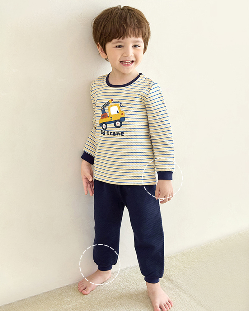 Bộ đồ dài chần bông 3 lớp cho bé trai U1222