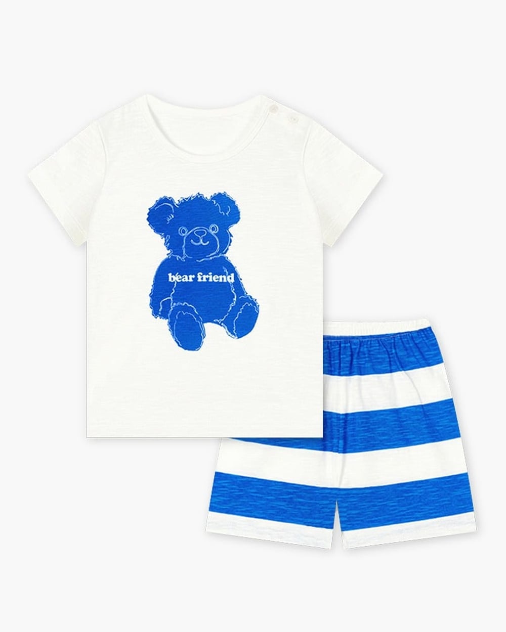 Bộ đồ ngắn cotton mịn bé gái và bé trai U3141