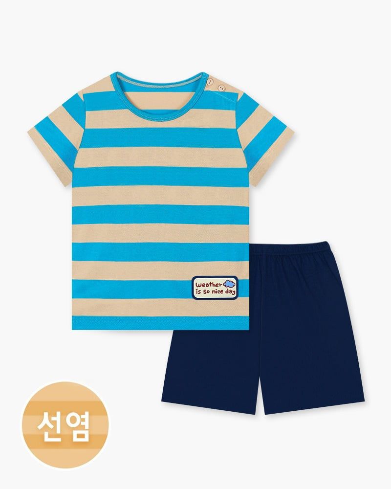 Bộ đồ ngắn cotton mịn bé gái và bé trai U3173