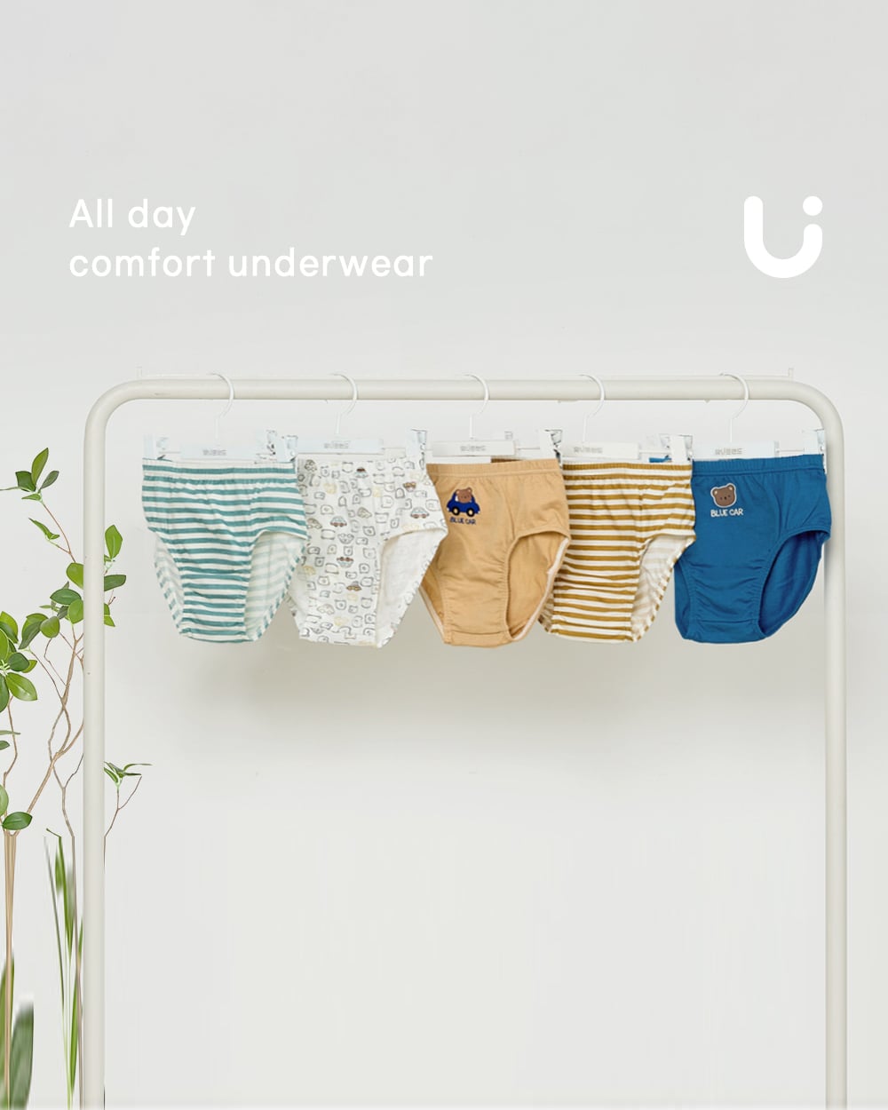 Set 5 quần chip tam giác bé trai U6052