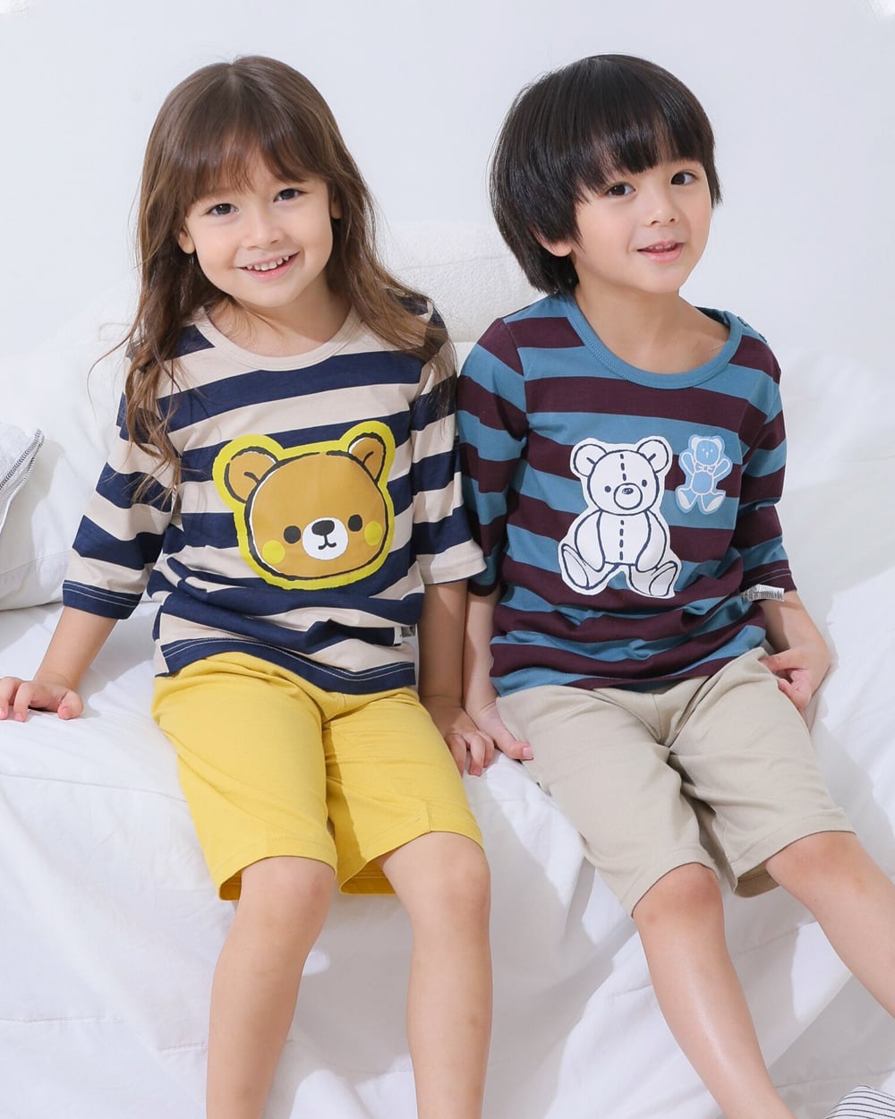 Bộ đồ lửng cotton mịn bé trai và bé gái U2110
