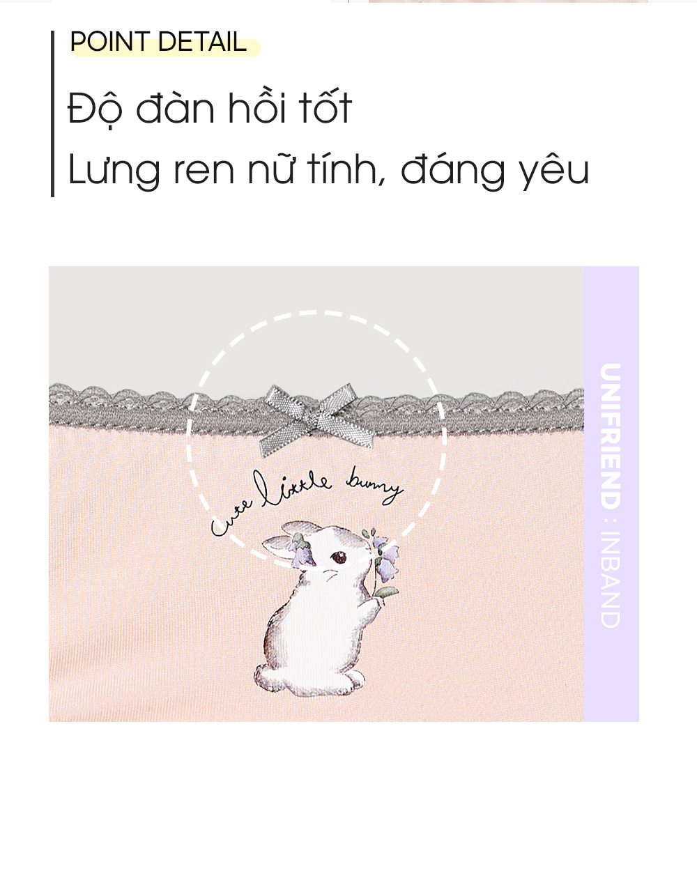 Set 3 quần chip tam giác vải Tencel cho bé gái U6062