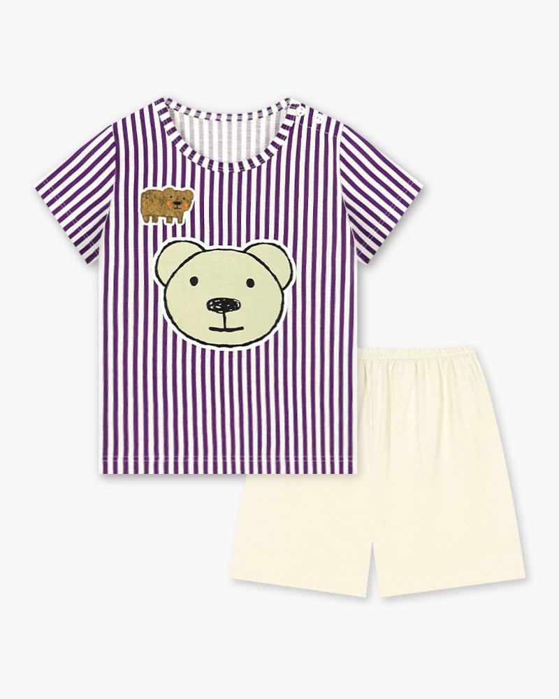 Bộ đồ ngắn cotton mịn bé trai và bé gái U3163