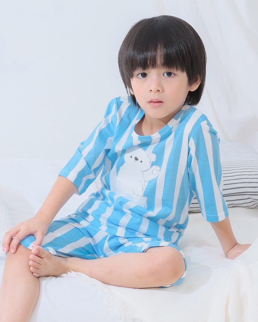 Bộ đồ lửng cotton mịn bé trai và bé gái U2159