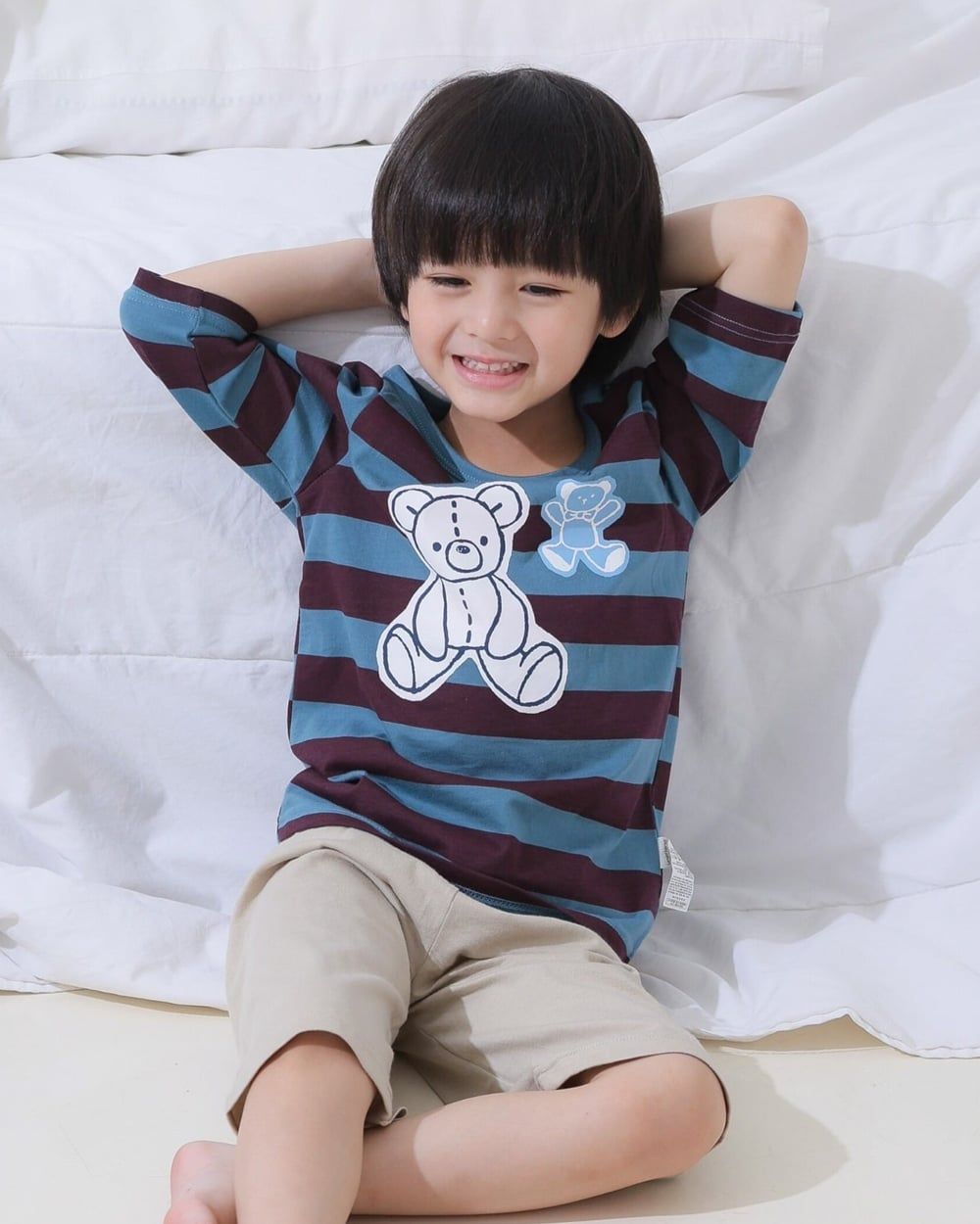 Bộ đồ lửng cotton mịn bé trai và bé gái U2111