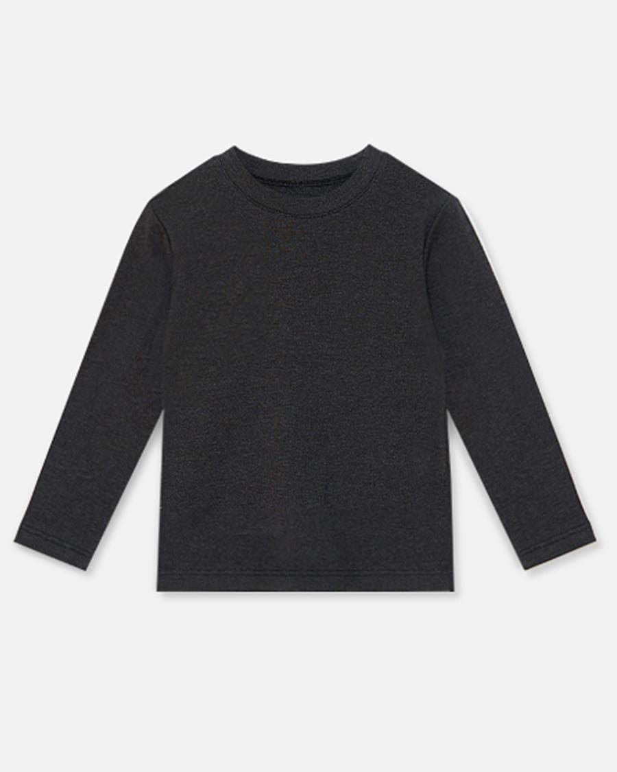 Áo dài tay cổ tròn vải nỉ cào bông ấm thu đông bé trai và bé gái U900L