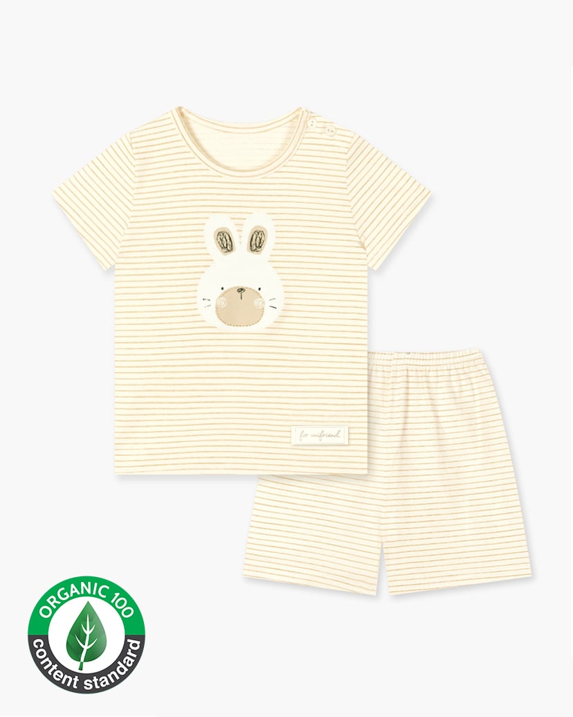 Bộ đồ ngắn cotton mịn bé gái và bé trai U3219