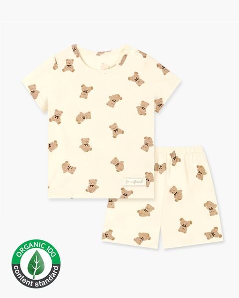 Bộ đồ ngắn cotton mịn bé gái và bé trai U3176
