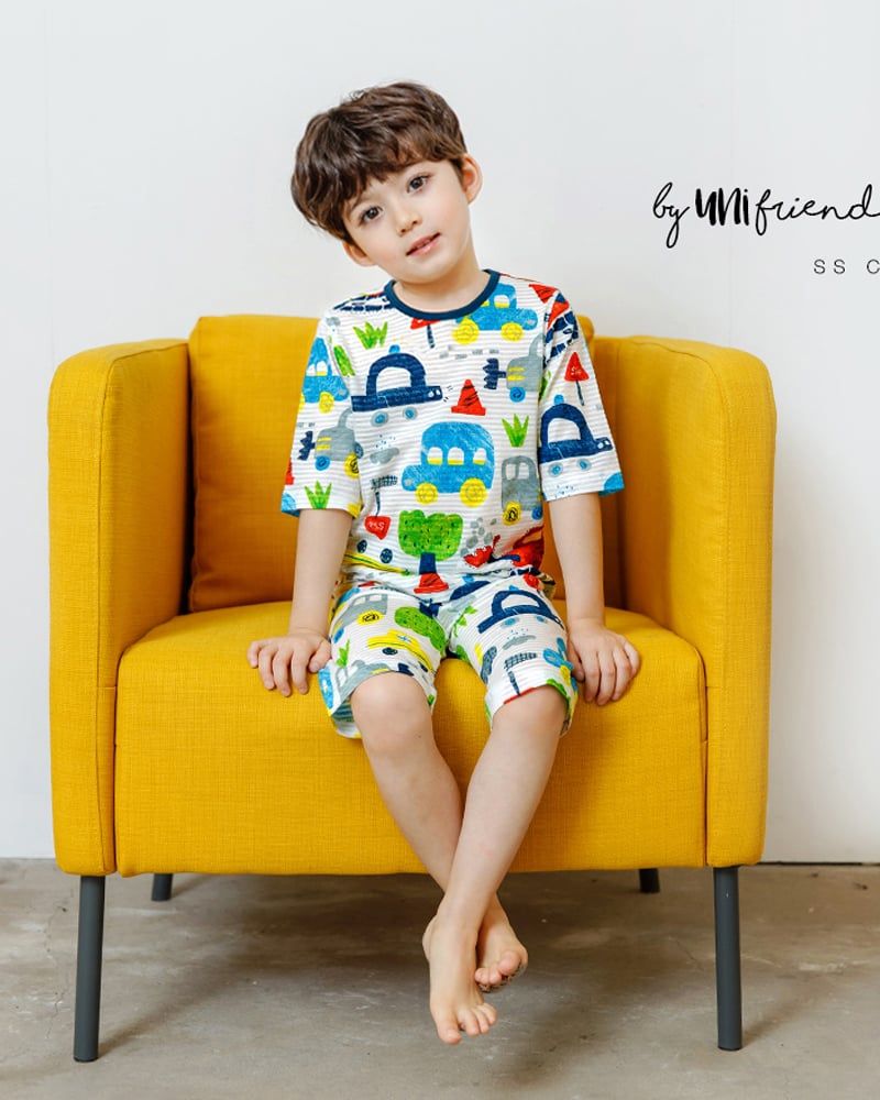 Bộ đồ lửng cotton giấy bé trai U2145