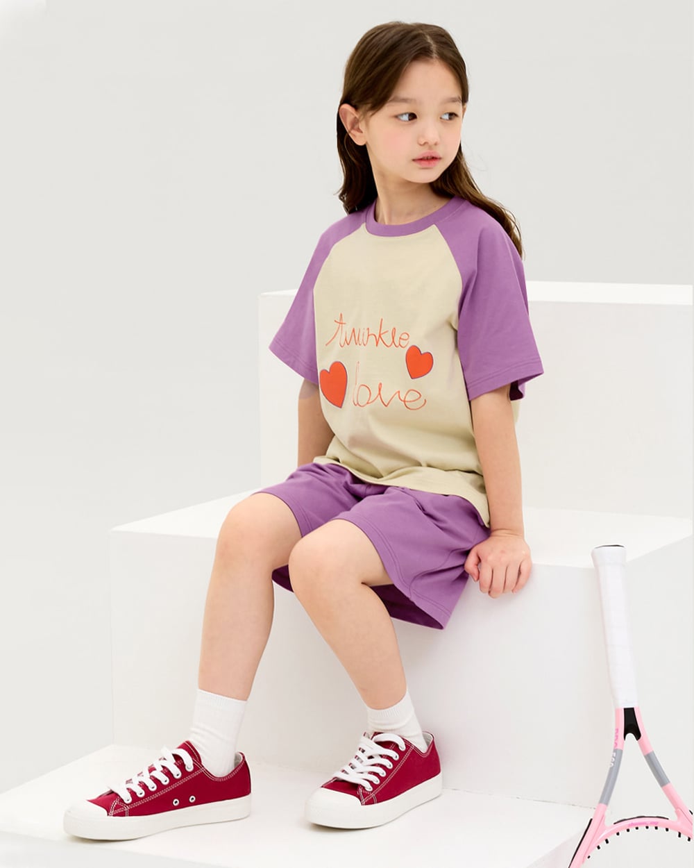 Bộ đồ ngắn cotton mịn bé gái U3189