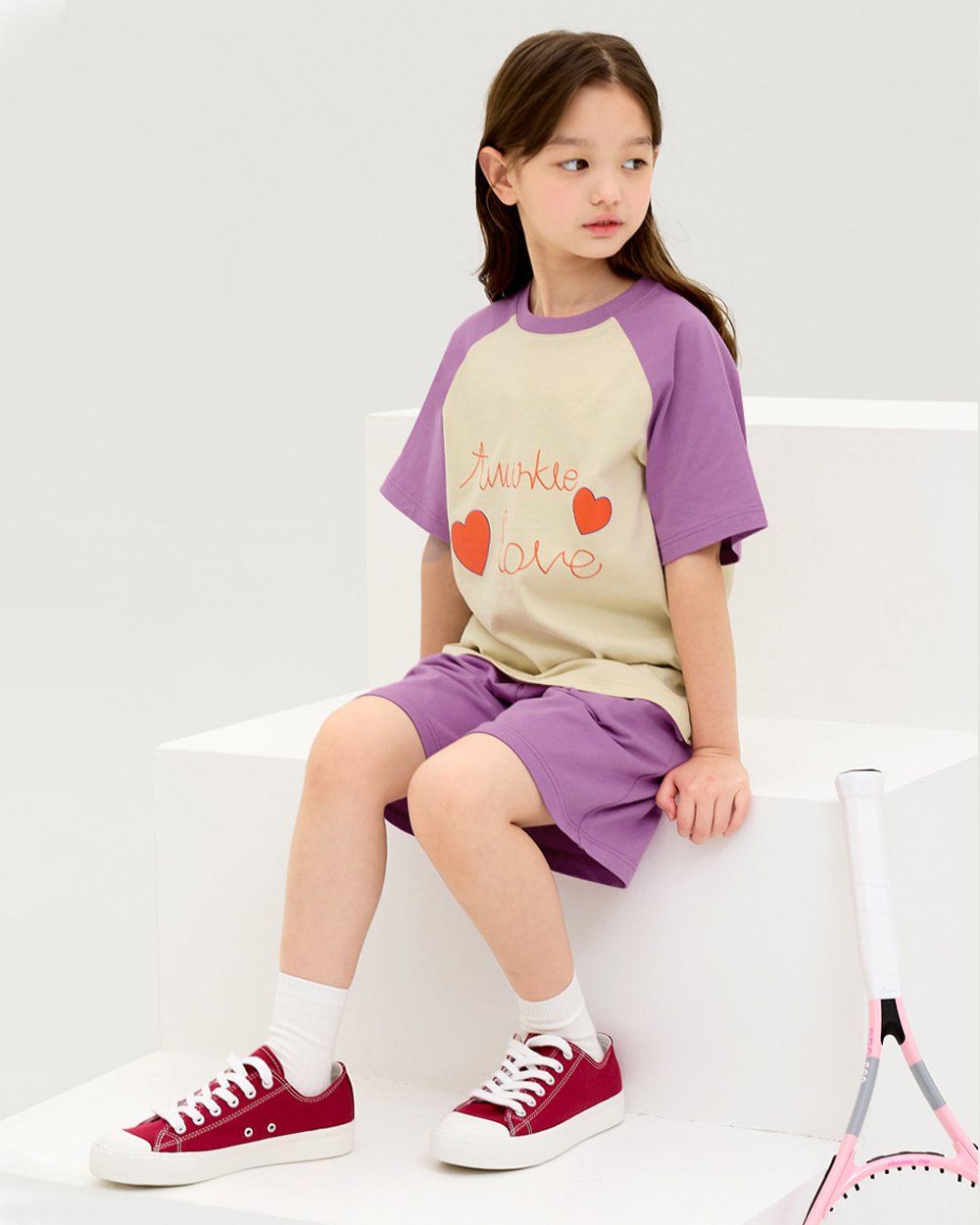 Bộ đồ ngắn cotton mịn bé gái U3189