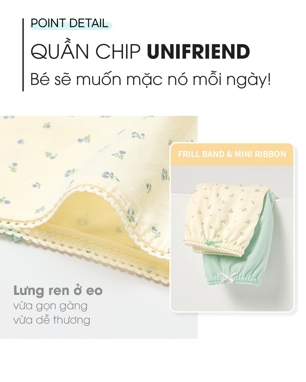 Set 5 quần chip đùi bé gái U6072