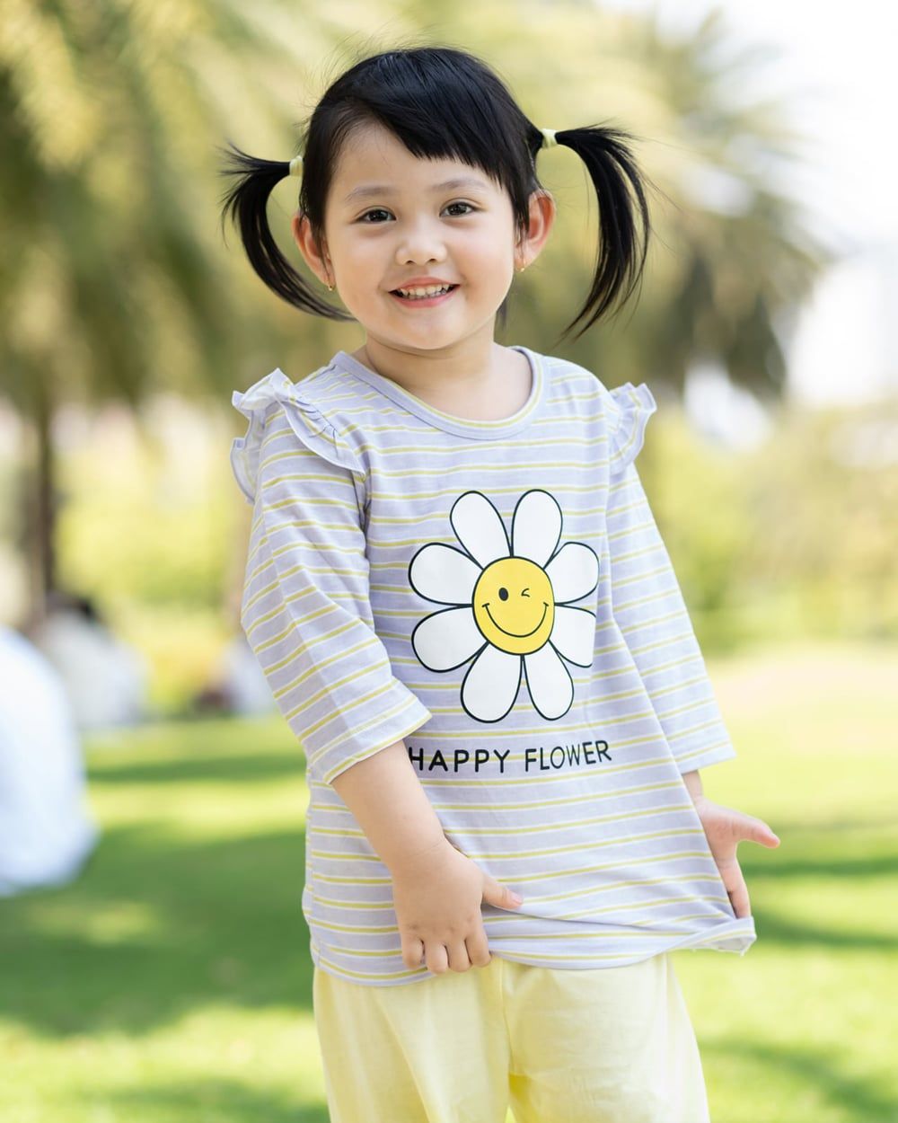 Bộ đồ lửng cotton mịn bé gái U2113