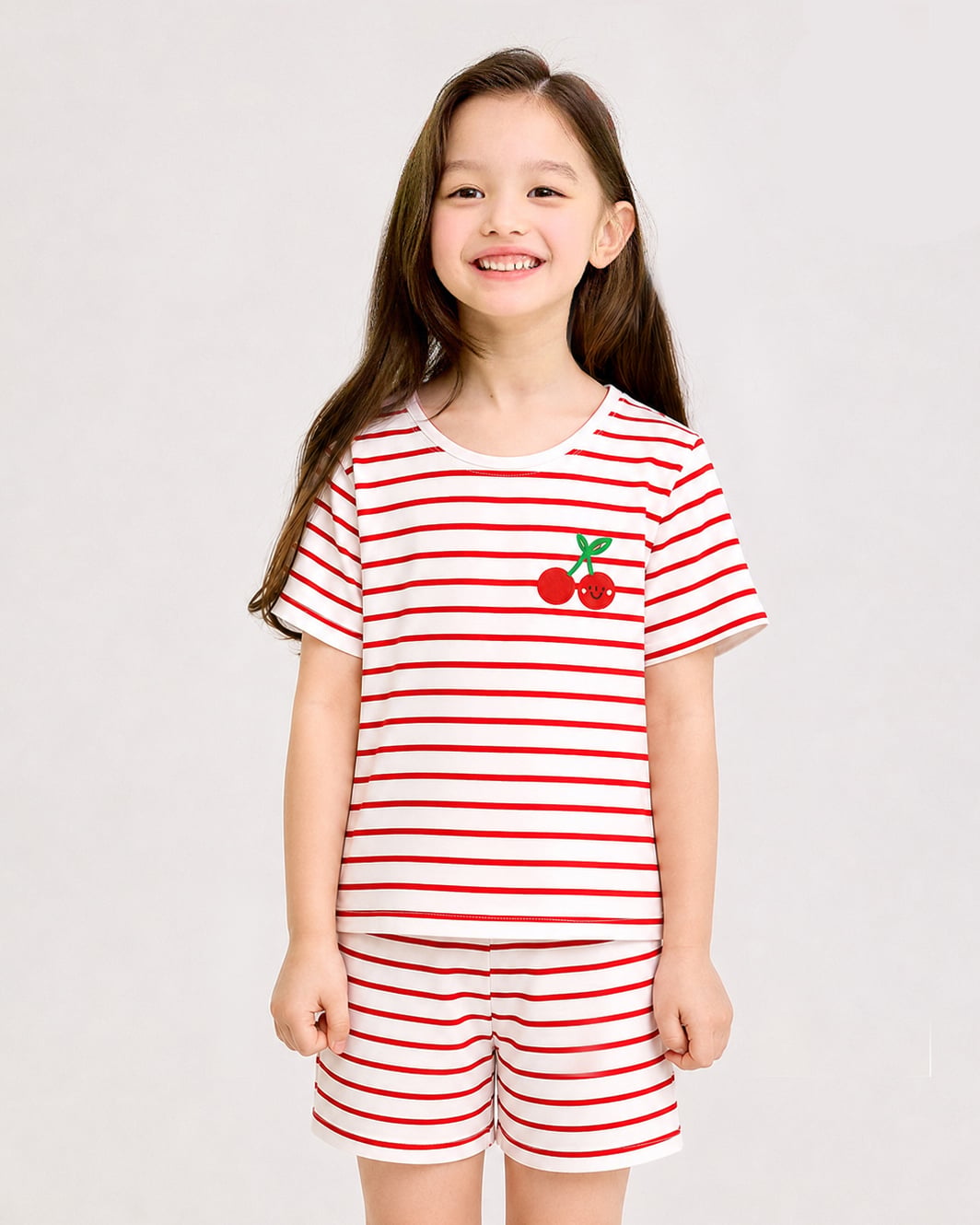 Bộ đồ ngắn cotton mịn bé gái U3008
