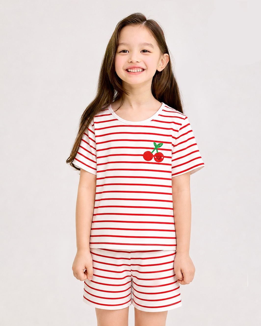 Bộ đồ ngắn cotton mịn bé gái U3008