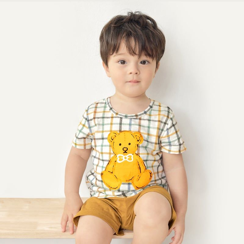 [Lẻ size] Bộ đồ ngắn cotton giấy & mịn cho bé trai và bé gái lẻ size U8010