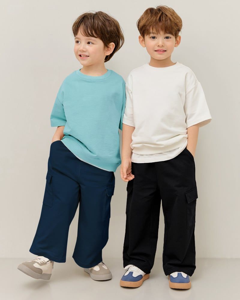 Quần cargo ống suông vải cotton spandex dày vừa U950S