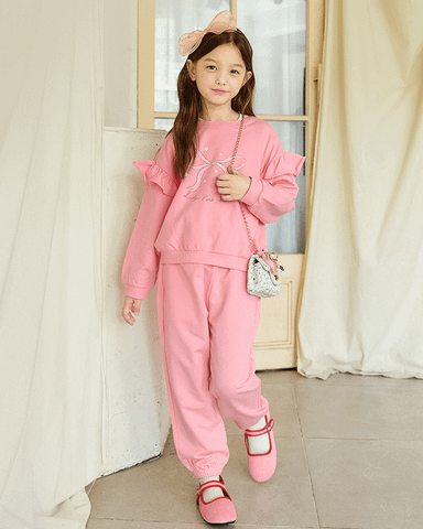 Bộ đồ dài dáng rộng cotton mịn bé gái U1284