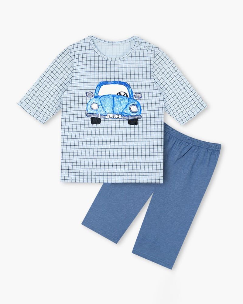 Bộ đồ lửng cotton mịn bé trai U2067