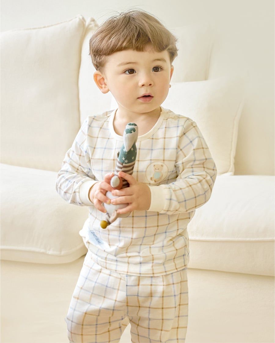 Bộ đồ dài dáng rộng cotton mịn bé trai U1253