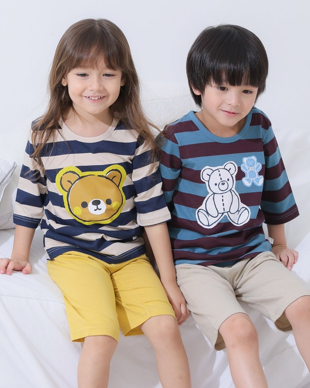 Bộ đồ lửng cotton mịn bé trai và bé gái U2111