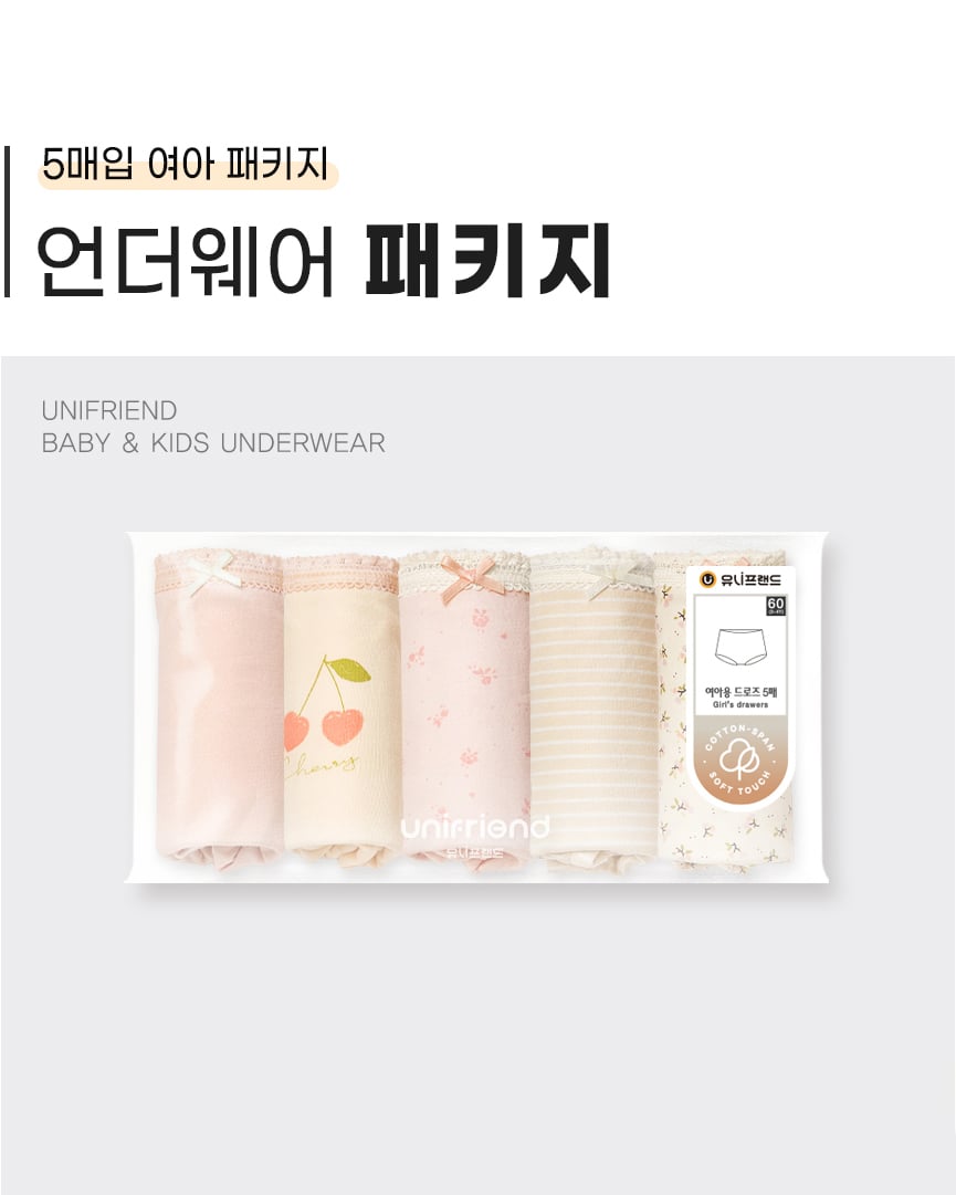 Set 5 quần chip đùi bé gái U6071