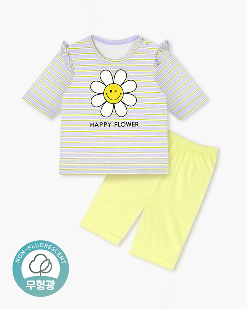 Bộ đồ lửng cotton mịn bé gái U2113