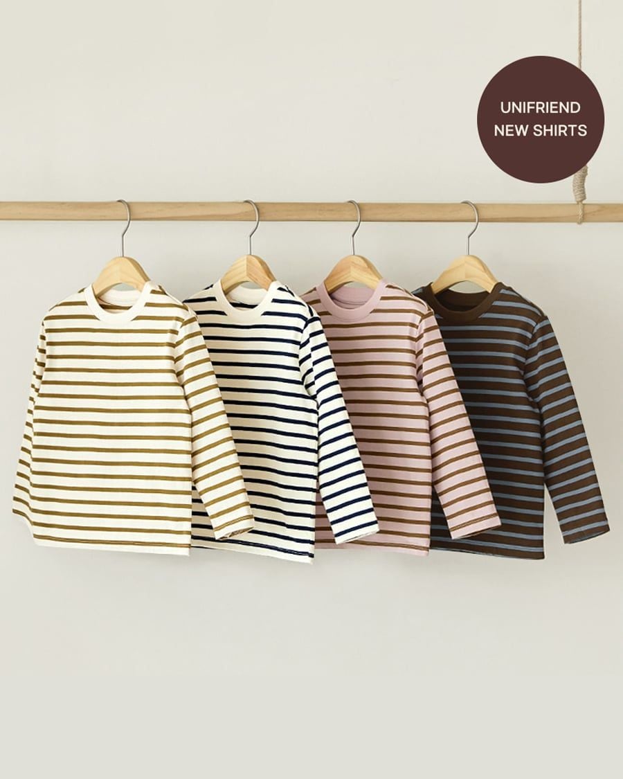 Áo phông thu đông tay dài cotton mịn bé trai và bé gái U900C