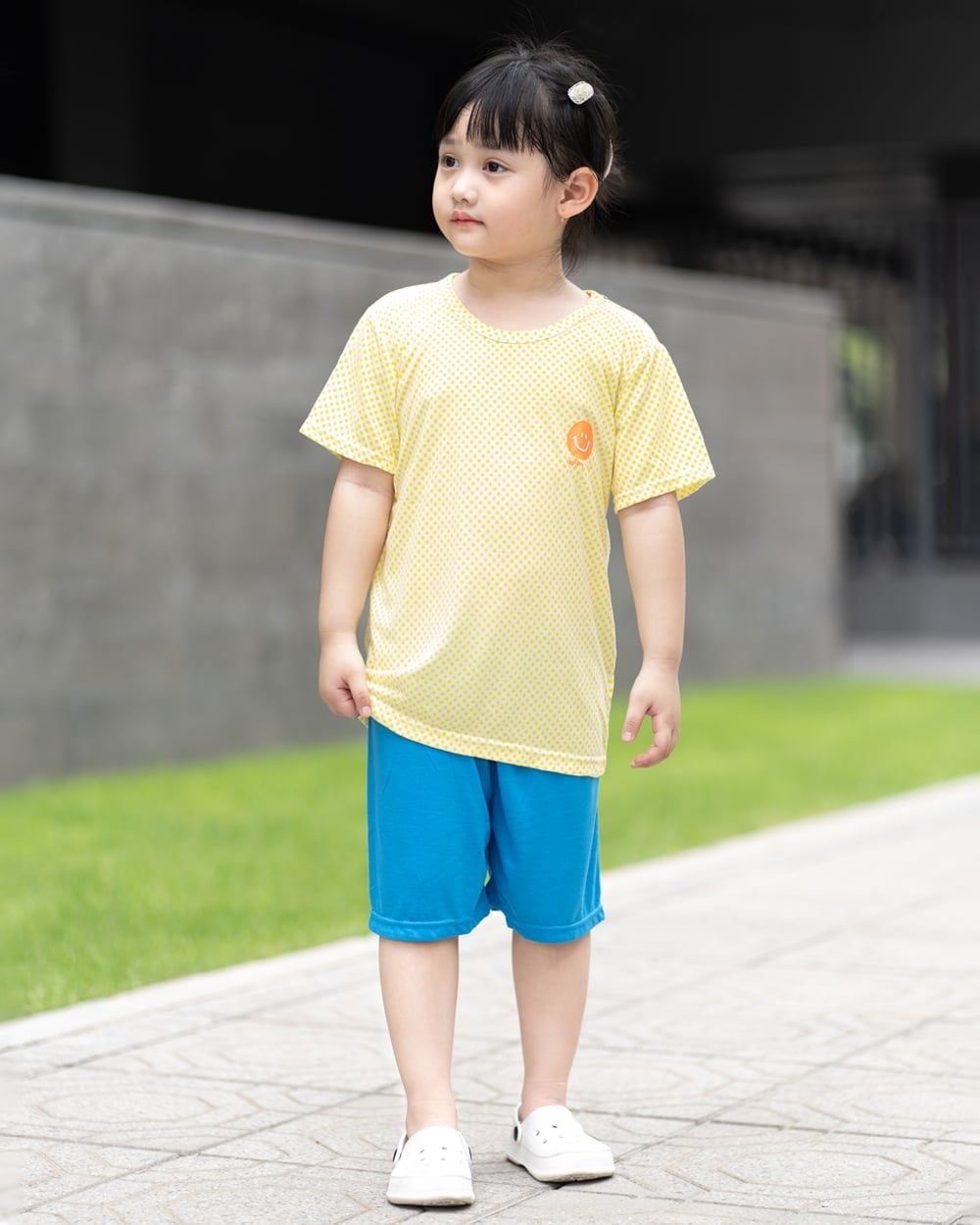 Bộ đồ ngắn Cool Feel mịn mỏng mát bé trai và bé gái U3166