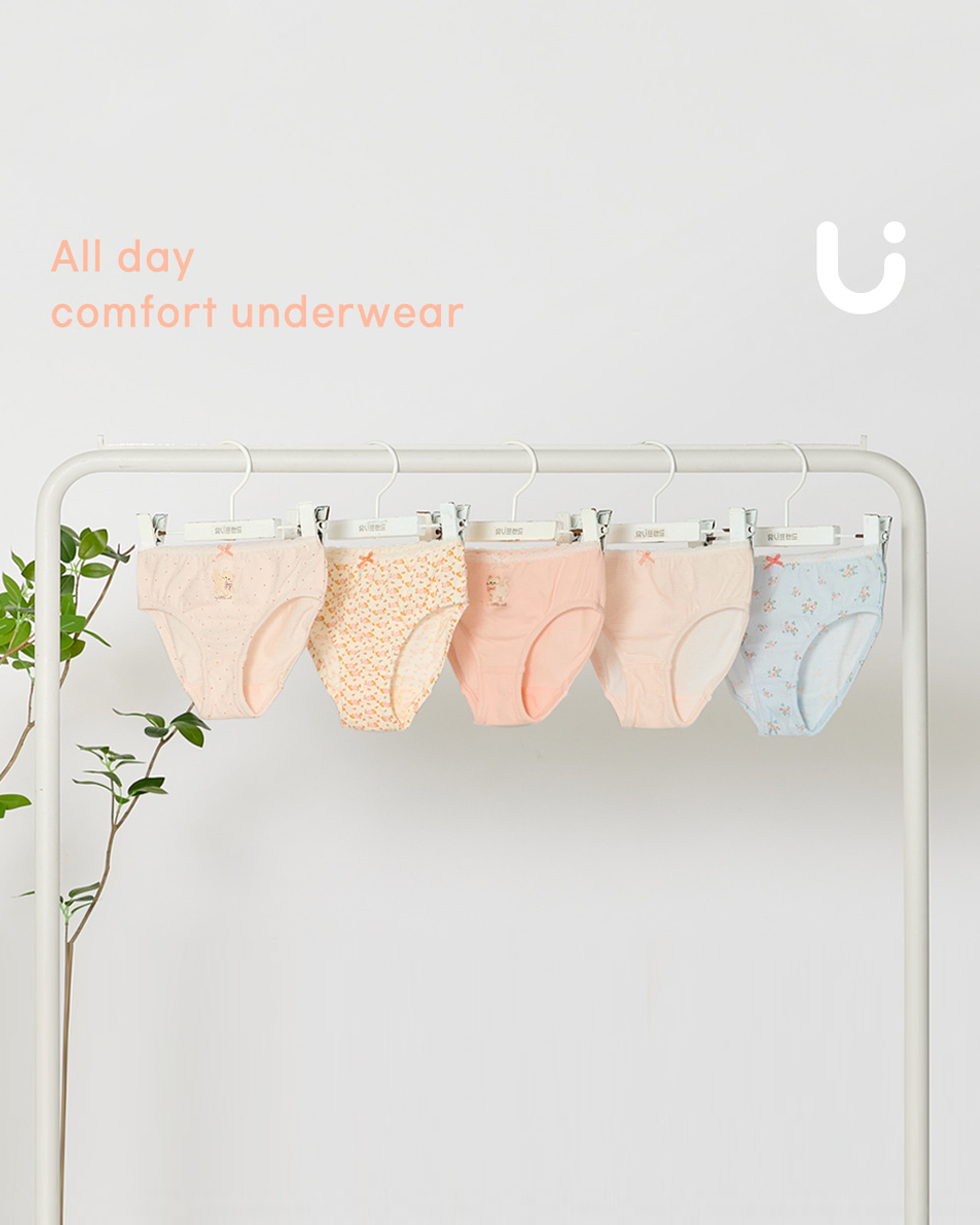 Set 5 quần chip tam giác bé gái U6053