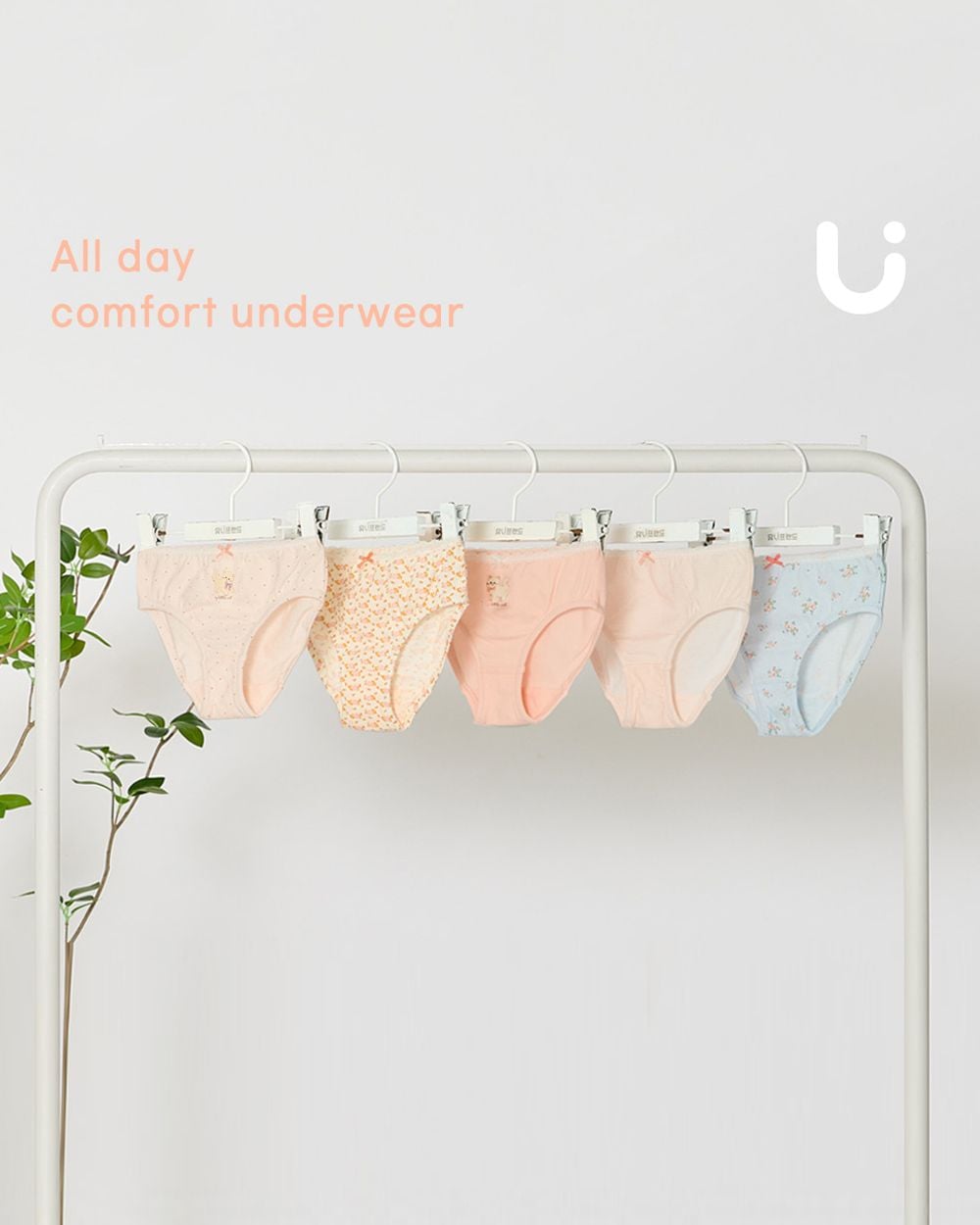 Set 5 quần chip tam giác bé gái U6053