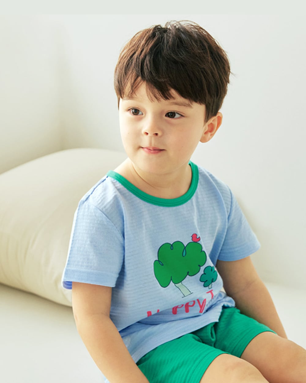 Bộ đồ ngắn cotton giấy bé gái và bé trai U3146