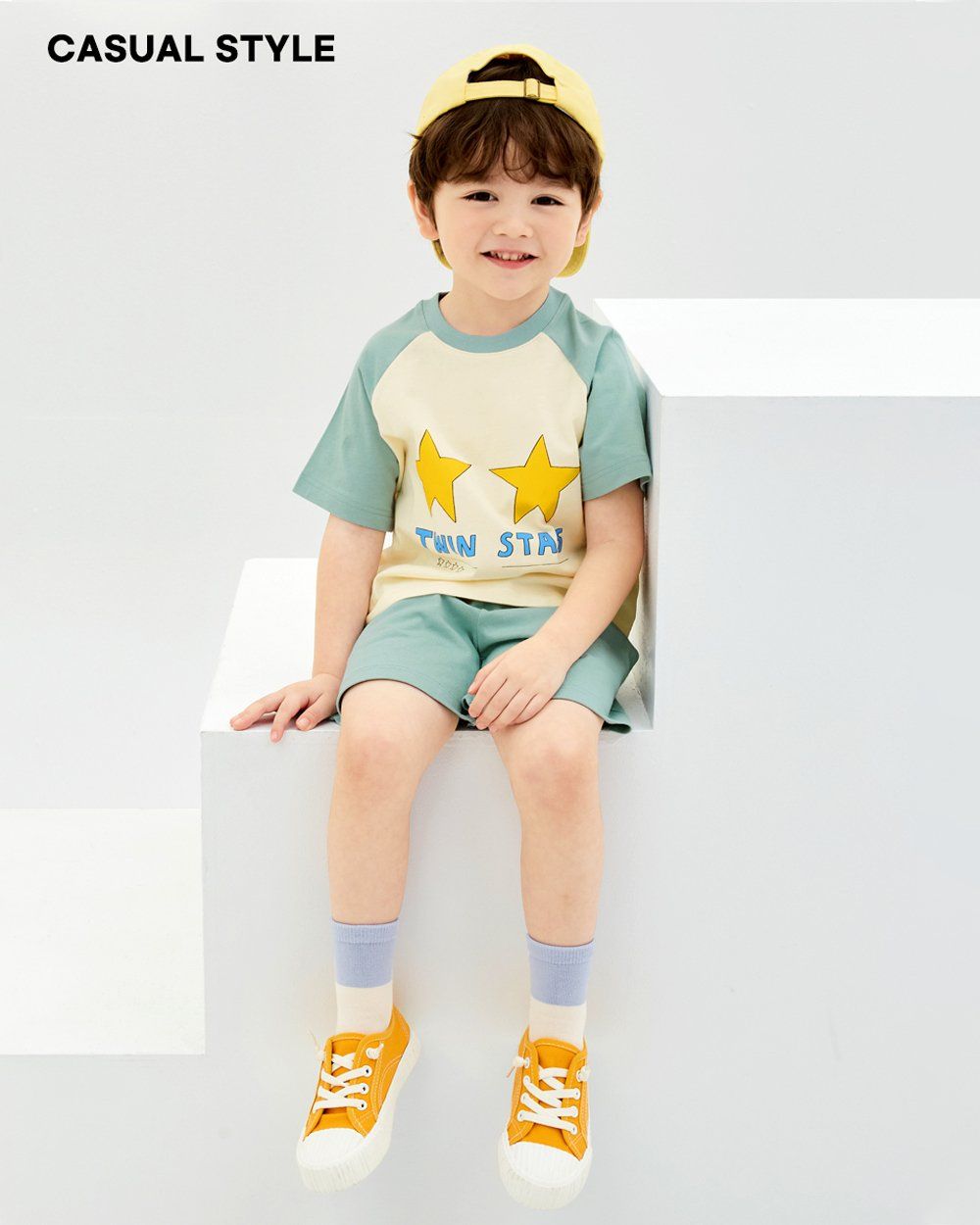 Bộ đồ ngắn cotton mịn bé trai và bé gái U3180