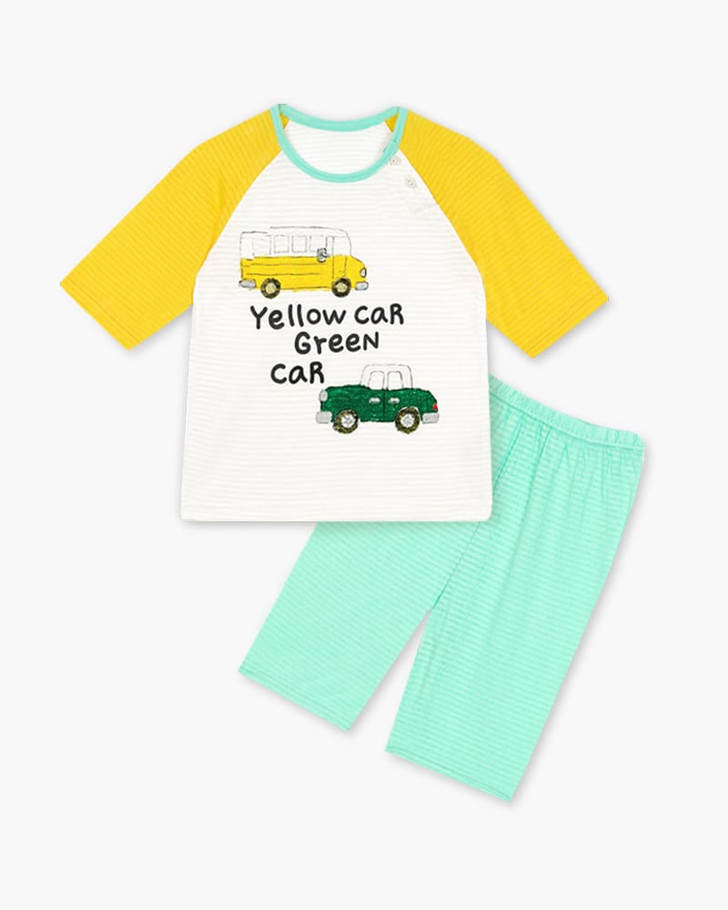 Bộ đồ lửng cotton giấy bé trai U2105