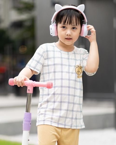 Bộ đồ ngắn Cool Feel mịn mỏng mát bé trai và bé gái U3167