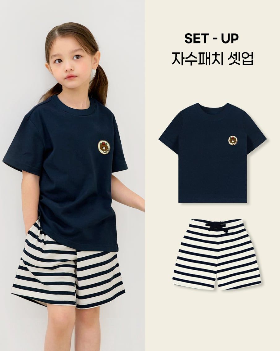 Bộ đồ ngắn cotton mịn bé trai và bé gái U3159