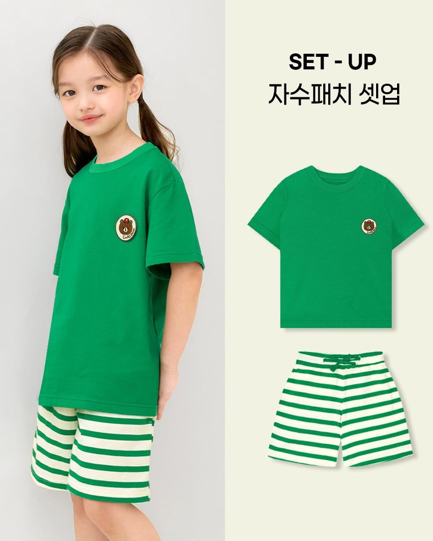 Bộ đồ ngắn cotton mịn bé trai và bé gái U3158