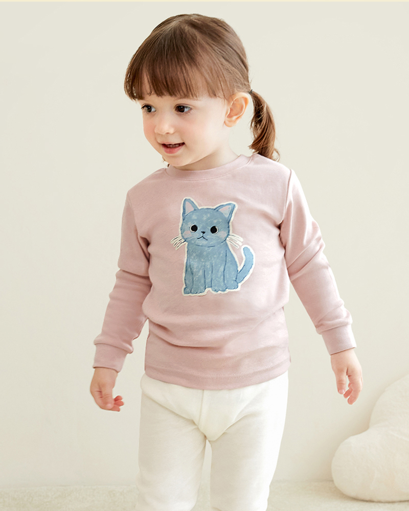 Bộ đồ dài dáng ôm cotton mịn bé gái U1216