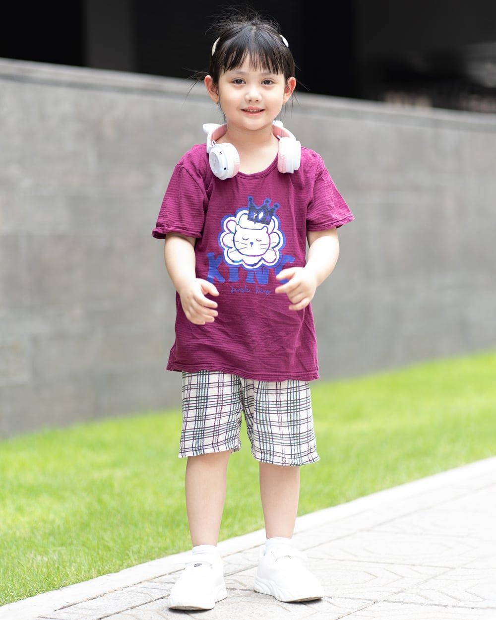 Bộ đồ ngắn cotton giấy phối cotton mịn bé gái và bé trai U3144