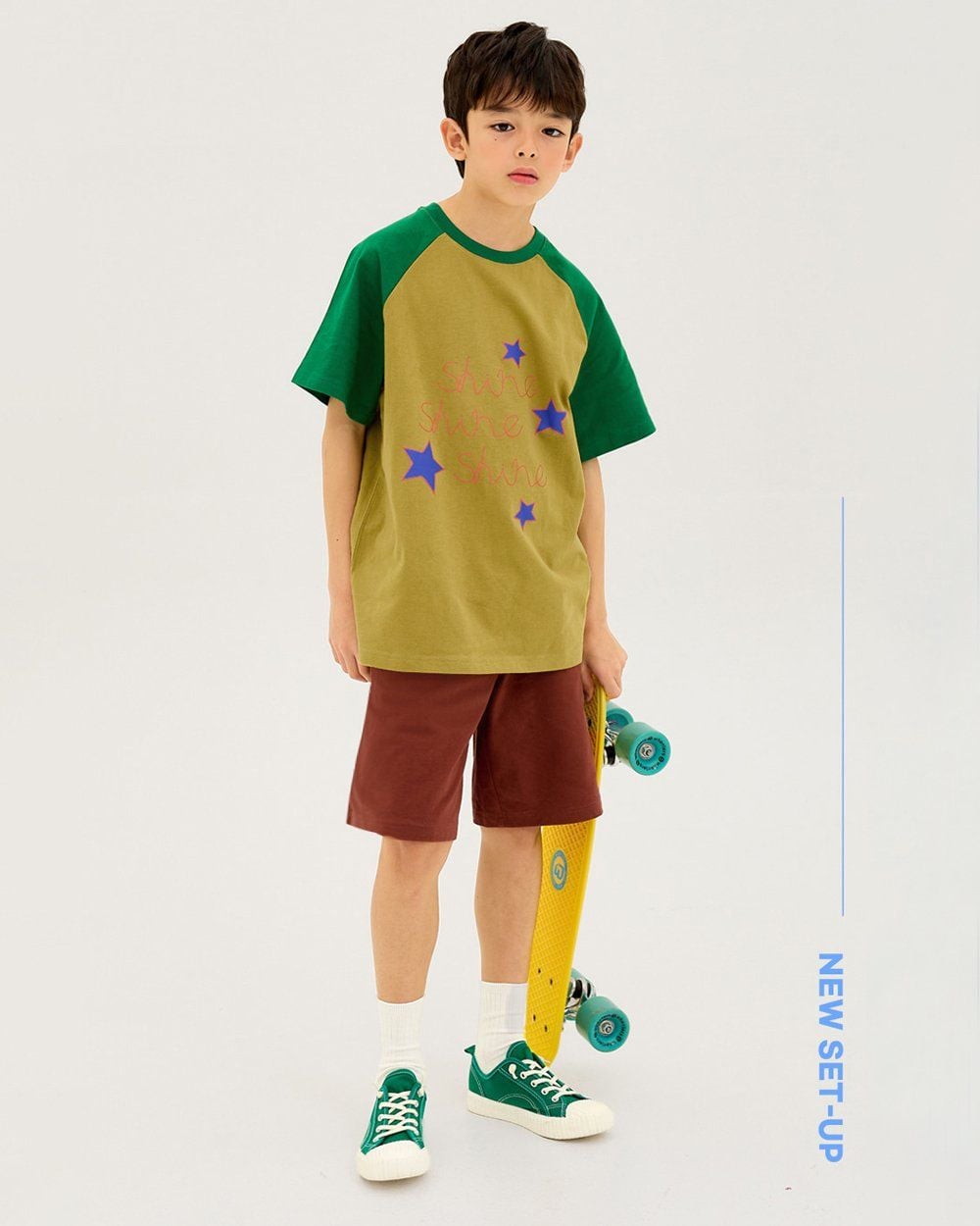 Bộ đồ ngắn cotton mịn bé trai và bé gái U3188