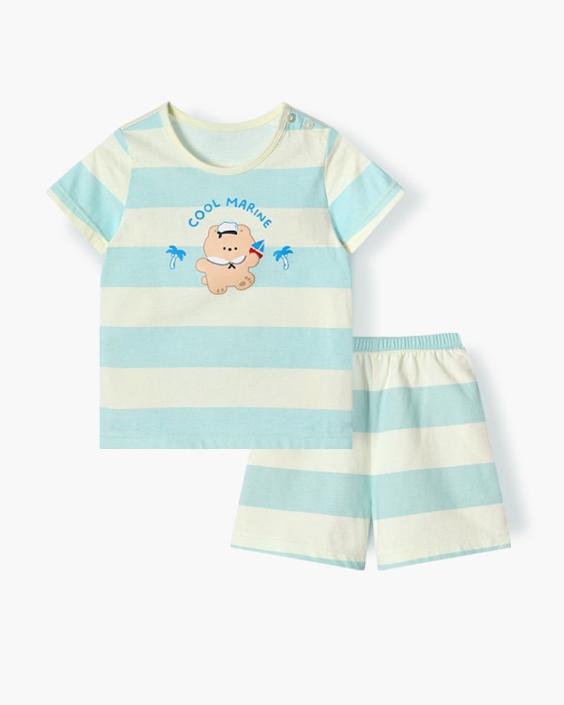 Bộ đồ ngắn cotton mịn bé trai và bé gái U3224